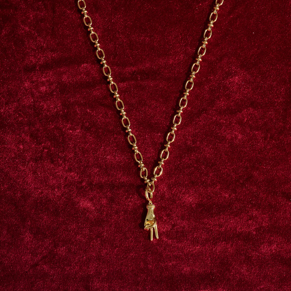 Charm Necklace - Peace Hand