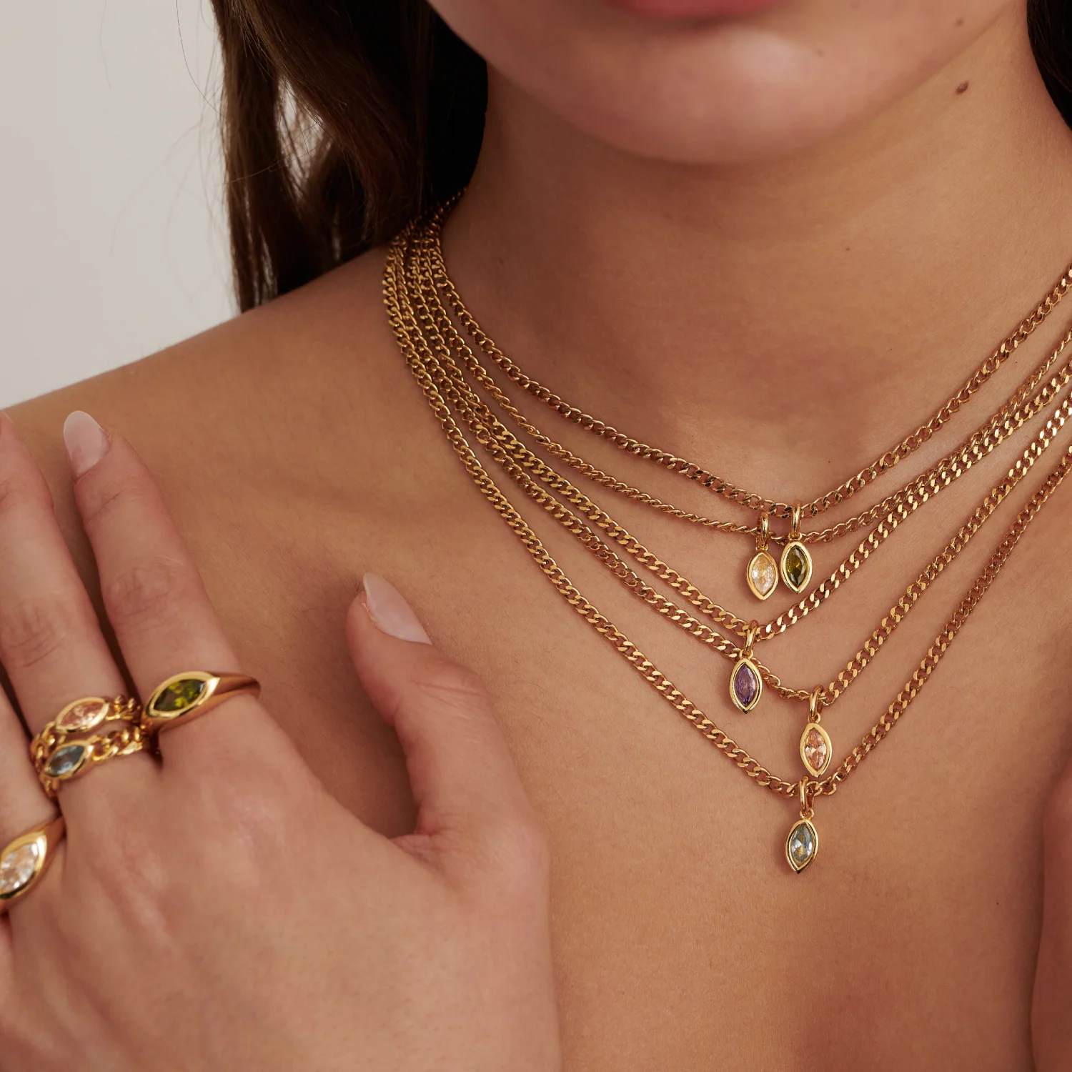 Kaia Necklace - Champagne - Image 3