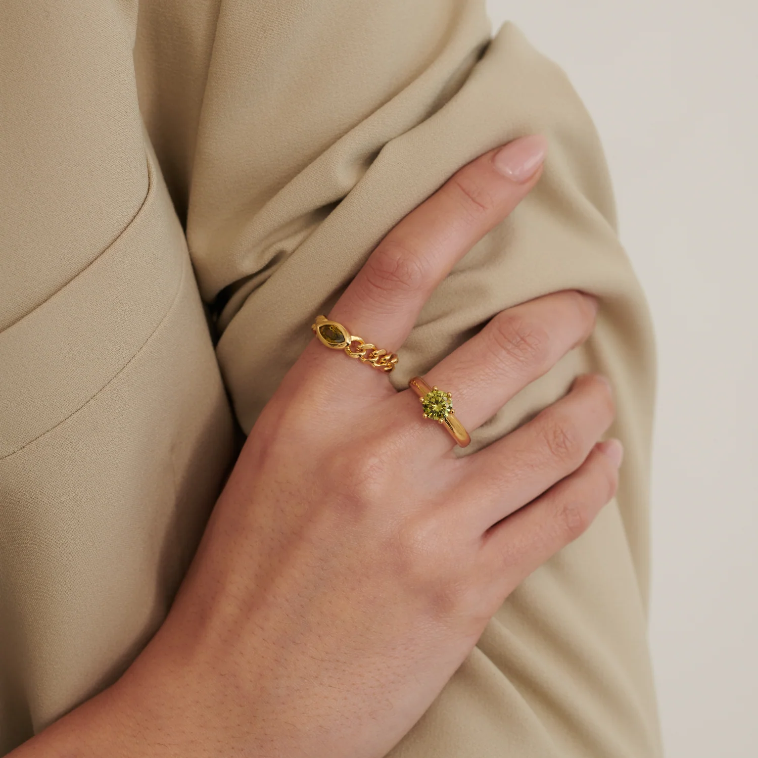 Kaia Ring - Olivine - Image 2