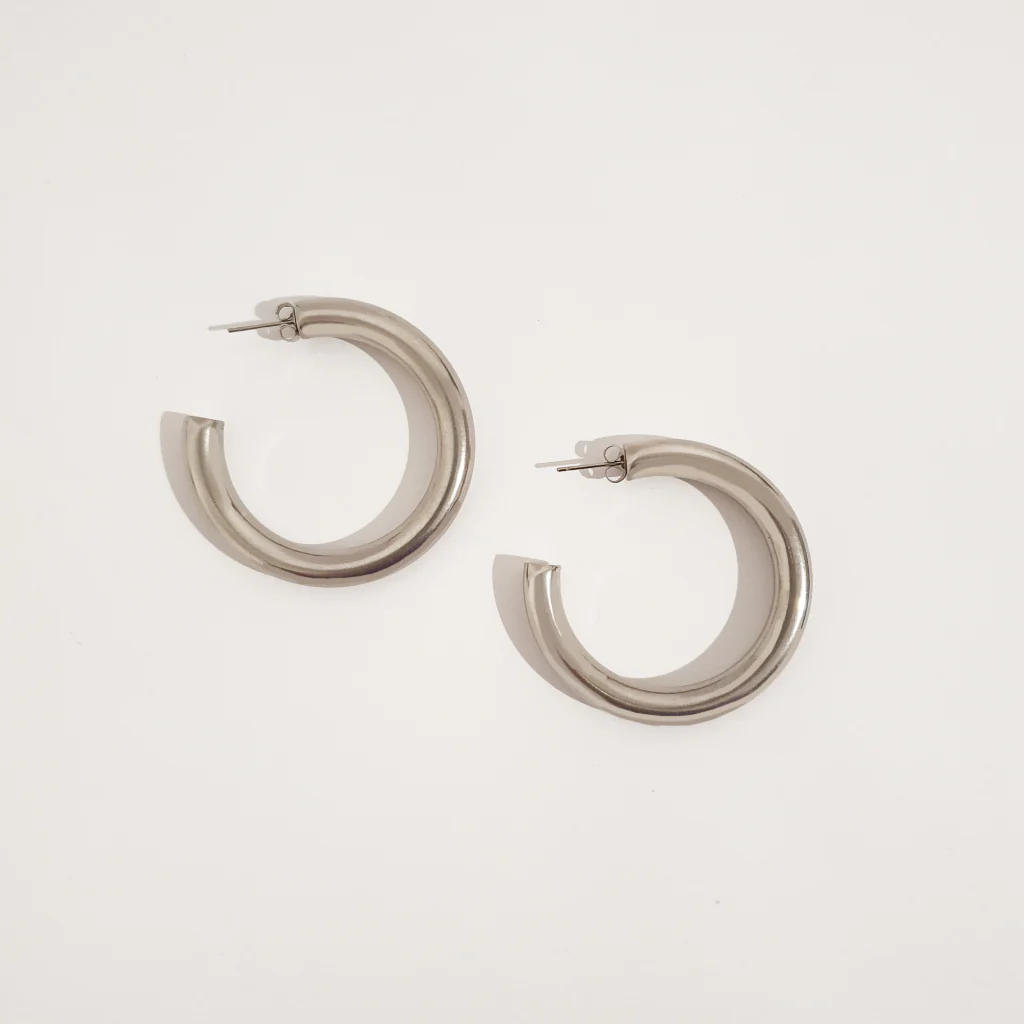 Kennedy Hoops - Silver (Matte Finish) - Image 2
