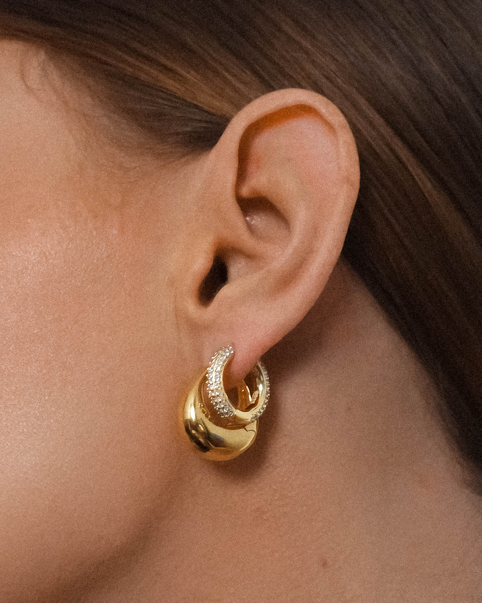 Macy Hoops - Gold - Image 2