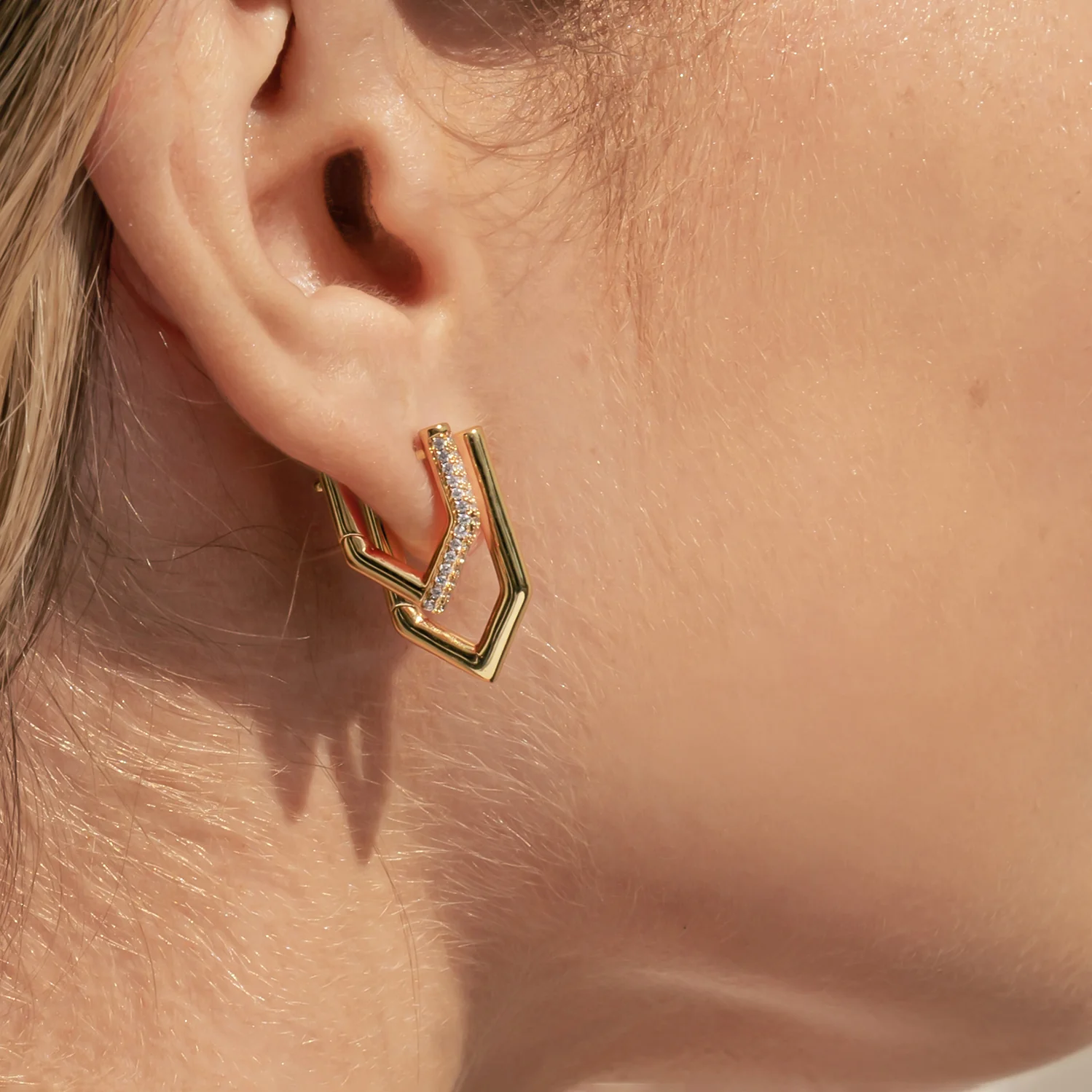 Mini Jodi Earrings with Crystals - Image 5