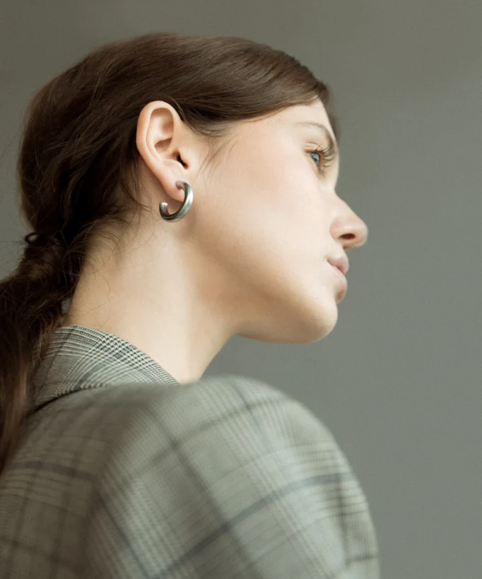 Mini Kennedy Hoops - Silver - Image 3